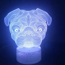 Lámpara 3D multicolor con Sensor táctil remoto, luz Led nocturna alimentada por batería, envío directo 2024 - compra barato
