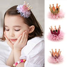 New Children Princess Crown Hairpin Girls Fashion Lace Barrette  Adult Kids Hair Jewelry BB Hair Clips Accessories Headwear 2024 - buy cheap