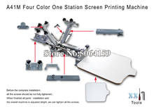 Impressora de impressão simples da tela da tabela do equipamento de impressão da tela de 4 cores 1 estação 2024 - compre barato