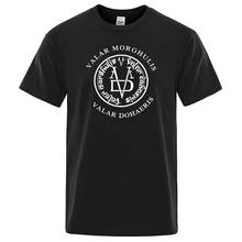 Camiseta de Valar Morghulis & Valar Dohaeris para hombre, camiseta informal de Hip-Hop, camiseta de manga corta de marca, camisetas informales Harajuku 2021 2024 - compra barato