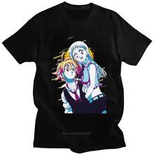 Camiseta manga japonesa modelo masculina, camiseta de algodão com sete pecados capitais 2024 - compre barato