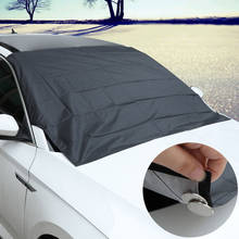 Прочный магнитный автомобильный солнцезащитный козырек для ветрового стекла, серебряная ткань, снежный солнцезащитный водонепроницаемый пылезащитный чехол, зимнее переднее окно автомобиля 2024 - купить недорого