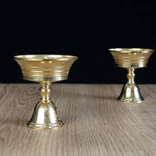 Ghee Brass Candlestick Candle Holders Tibetan Brass Butter Candlestick Copper Oil Lamp Buddhist Supplies Height 6cm 2024 - buy cheap