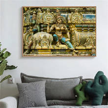 Pintura sobre lienzo de Buda indio, vikingos, Dios indio, religión, Mural, imagen artística para decoración de pared de sala de estar 2024 - compra barato