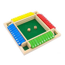 Juego de mesa de madera de cuatro caras para adultos, juego de mesa con 10 números, entretenimiento, juguete para fiesta familiar 2024 - compra barato