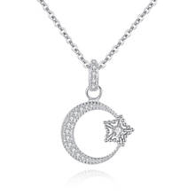 New Arrivals 925 Sterling Silver Star moon Necklaces & Pendants For Women Hot Fashion sterling-silver-jewelry 2024 - buy cheap