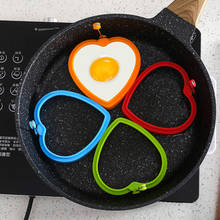 Silicone redondo amor ovo frito molde pancake shaper omelete resistência de alta temperatura fritar antiaderente cozinhar ferramentas acessórios 2024 - compre barato