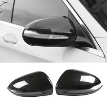 Cubierta de espejo retrovisor lateral, embellecedor de fibra de carbono ABS para Mercedes Benz B C E S GLB GLC clase W205 W213 W253 2024 - compra barato