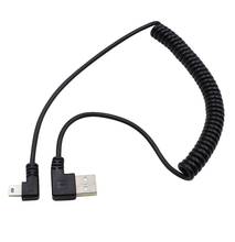 Выдвижной кабель для зарядки и передачи данных с углом 90 градусов штекер USB 2,0 на мини USB 2,0 штекер 2024 - купить недорого