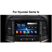 Автомагнитола с IPS экраном, мультимедийный плеер для Hyundai Santa Fe 2005-2012, dvd, gps-навигация, навигация, стерео, поддержка DVR TPMS OBD2 2024 - купить недорого