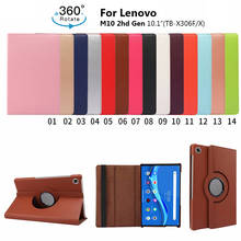 Capa 360 rotativa para tablet lenovo tab m10 hd 2ª geração embutida x306 10.1 polegadas capa de couro pu 2024 - compre barato