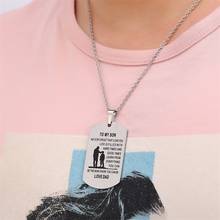 Women Men Necklace Dog Tag Pendant Engraved Words To My Son Dad/Mum Necklaces For Son Daughter Jewelry 2024 - buy cheap