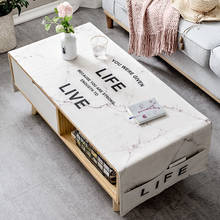 Nórdico moderno toalha de mesa de algodão retângulo marmoring toalha de mesa banquete mesa de café tv casa decoração da cozinha 2024 - compre barato