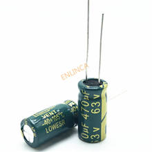 6pcs/lot 63V 470UF 10*20 high frequency low impedance aluminum electrolytic capacitor 470uf 63V 20% 2024 - buy cheap