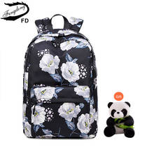 Fengdong mochila escolar para meninas, mochila escolar preta impermeável para crianças, presente para meninas adolescentes 2024 - compre barato