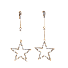 New Earings Fashion Jewelry Petal Acrylic Zircon Gold Stars Punk Earrings Circle Earrings For Women Brincos Wholesale 2024 - buy cheap