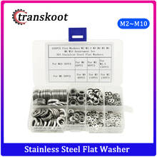 250pcs to 650pcs Stainless Steel Flat Washers Assortment Kit For Screw M2 M2.5 M3 M4 M5 M6 M8 M10 2024 - buy cheap