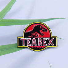 Эмалированный значок с изображением динозавра Раптора 2024 - купить недорого