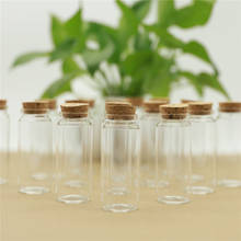 Mini botellas y frascos de vidrio con tubo de ensayo, contenedor de especias de corcho, DIY, 37x90MM, 70ML, 12 unids/lote 2024 - compra barato