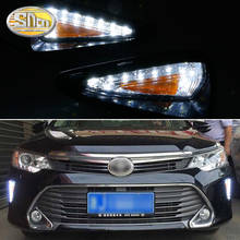 For Toyota Camry 2015 2016 LED Daytime Running Light Fog Lamp Cover DRL With Dimming Functions Relay 2024 - buy cheap