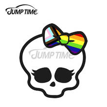 Tiempo de salto 13x10,9 cm para LGBT Gay Pride Monster high Skull, pegatina para coche, motocicleta, personalidad creativa, calcomanía impermeable para maletero 2024 - compra barato