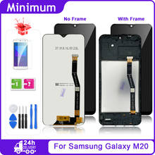 Tela lcd para celular samsung galaxy, touch screen, digitalizador, montagem, 6.3 ", para samsung galaxy m20, m205, m205f 2024 - compre barato