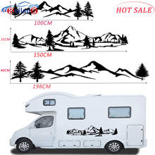 New car stickers Waterproof 150cm Tree Mountain Car Decor PET Sticker Auto Decal For SUV RV Camper Offroad Auto Fashion Decal 2024 - buy cheap