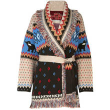 2020 Autumn High Quality Women Jacquard Tassel Cardigans Female Bohemian Style Knitted Jacket Coat Sweater Winter 2024 - buy cheap