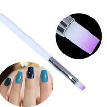 1 Pcs Acrylic Handle UV Gel Nail Art Brush Flat Head Nail Art Tips Extension Professional Painting Drawing Manicure Tool 2024 - buy cheap
