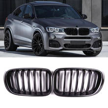 1 Pair Single Line Car Front Kidney Grilles Gloss Black For BMW X3 X4 F25 F26 14-17 Replacement Racing Grilles Car Styling 2024 - buy cheap