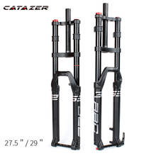 Catazer Double Shoulder MTB Fork Rebound Adjustment 27.5 29er Air Fork MTB Moutain Bike Travle 150mm Magnesium Alloy 2024 - buy cheap