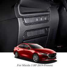 Car Styling ABS Chrome For Mazda 3 BP 2019-Present Headlingh Swift Cover Internal Left Control Sequins Stickers Accessories 2024 - buy cheap