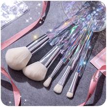 5/10Pcs Crystal Makeup Brushes Set Transparent Cosmetic Brush Eye Shadow Eyebrow Professional Blush Make Up Brush Tool 2024 - buy cheap