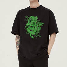 Camiseta masculina vintage chinesa grande, camiseta de verão de manga curta unissex 2024 - compre barato
