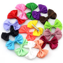 Pick 10 Bright Colors Ribbon Bow Hair clips For Baby girls Hair accessoires Baby Bows With Barretes Newborn Infant Bow Hairpis 2024 - buy cheap