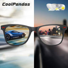 Coolpandas design quadrado óculos de sol homem mulher polarizada photochromic condução óculos de sol camaleão unissex lunettes de soleil 2024 - compre barato