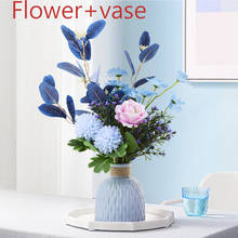 Modern Flower Vase Home Decor Ornament With Lifelike Artificial Rose Flowers Fake Flowers Vase Set for Home Decoration Gift 2024 - buy cheap
