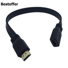 Cable de extensión HDMI plano delgado de alta velocidad, macho A hembra, para reproductor Blu-ray, PS4, PS3, XBox 2024 - compra barato
