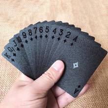 54Pcs/Set Deck Black Plastic Poker Cards Glod Silver Playing Cards Home Board Game Family Home Gift Collection Gamble Board Game 2024 - buy cheap