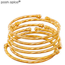 3mm Africa Bangles for Women Indian Ball Bracelets Ethiopian Gold Hand Chain Dubai Middle East Wedding Bride Jewelry Gift 2024 - buy cheap
