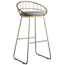 Cadeira de bar alta de ferro forjado, design simples e moderno, sala de jantar, cadeira de lazer, estilo nórdico 2024 - compre barato