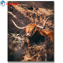 diy diamond painting Highland Cattle rhinestone mosaic cross stitch 5d embroidery kits full square round drill Scottish animal 2024 - buy cheap