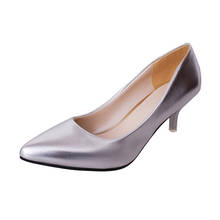 Sapatos de salto alto feminino, calçado de enfiar, tipo prata, preto, sexy 2024 - compre barato