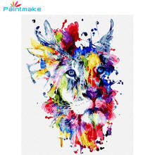 Paintmake DIY Paint By Numbers  Digital Oil Painting on canvas Home Decoration Painting Wall Art Lion Picture For Kids 2024 - buy cheap