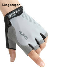 Longkeeper Men Silicone Cycling Gloves Half Finger Training Wrist Gloves Green Orange Motocross MTB Road Bike Sport Gloves 2024 - buy cheap