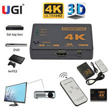 UGI-interruptor divisor compatible con HDMI, 4K, Ultra HD, 1080P, 3 vías, HDTV, Control remoto automático de 3 puertos en 1 para Xbox360 PS multipantalla 2024 - compra barato