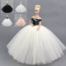 Модное платье для куклы, элегантное женское свадебное платье для кукол Барби, платье, одежда для шарнирных кукол 1/6, платья, Подарочная игрушка 2024 - купить недорого
