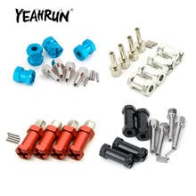 Yeahrun adaptador de roda hexagonal de liga metálica, 12mm, extensão de 15mm para axial scx10 wraith 1/10, peças de atualização para carro crawler 2024 - compre barato