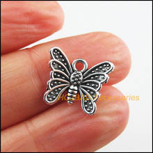 30 New Butterfly Charms Tibetan Silver Color Animal Pendants 13.5x15.5mm 2024 - buy cheap