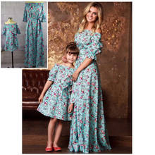 Mom And Daughter Outfit Long Mother Daughter Dresses Family Look Mommy And Me Clothes Mum Mama Daughter Matching Outfits Dress 2024 - buy cheap
